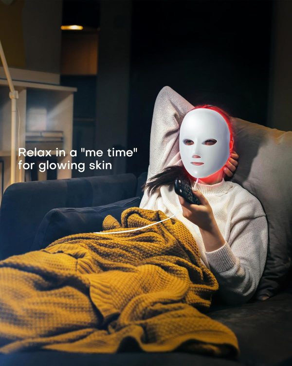 NEWKEY Red Light Therapy Mask for Face,7 Colors LED Face Mask Light Therapy - Image 7