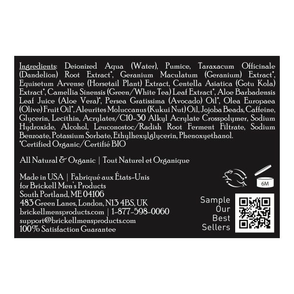 Brickell Men's Renewing Face Scrub for Men, Natural and Organic Deep - Image 3