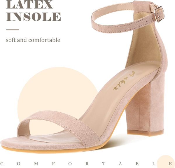 Ankis Heels for Women Open Toe Ankle Strap Chunky Heel Sandals 2.75 Inch - Image 6