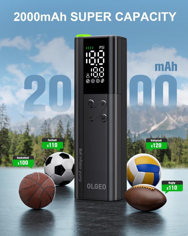 Electric Ball Pump, 16PSI Portable Air Pump with Pressure Gauge and Digital - Image 4