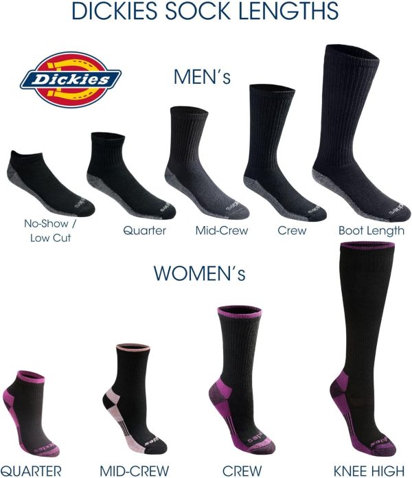 Dickies Men's Dri-Tech Moisture Control Crew Socks, Available in M-XXL (6, - Image 5
