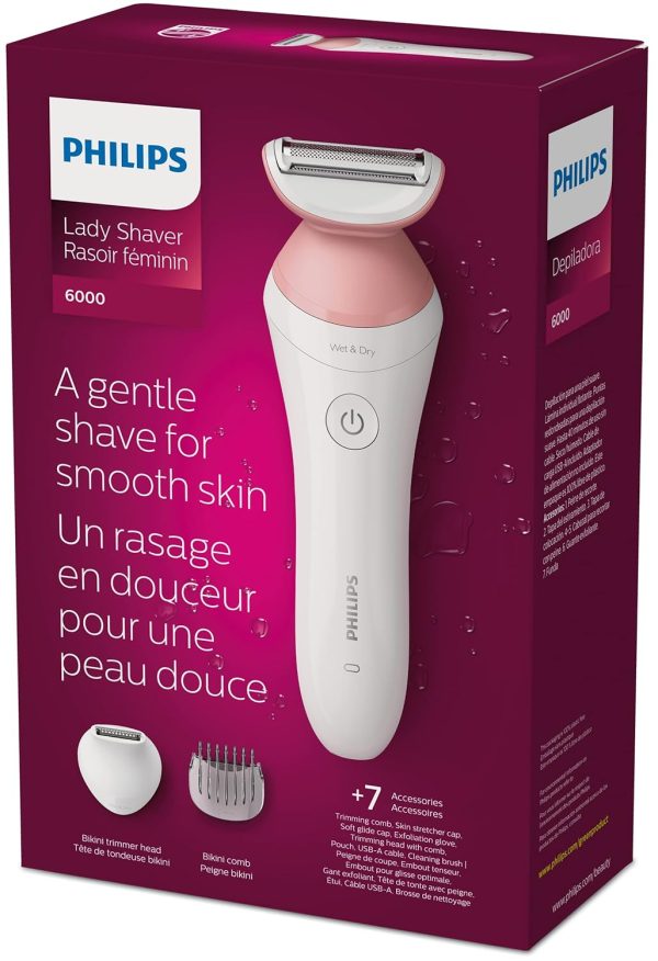 Philips Beauty Lady Electric Shaver Series 6000, Cordless with 7 - Image 11