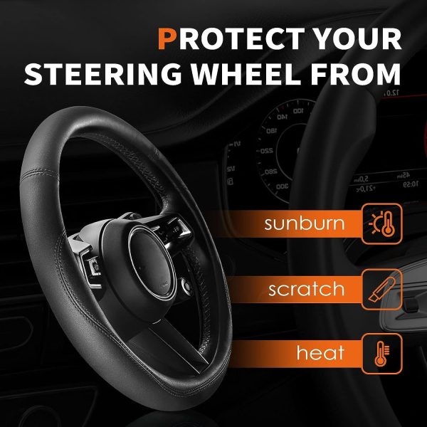 HOTOR Car Steering Wheel Cover - Universal Car Accessory for Diverse Cars, - Image 4