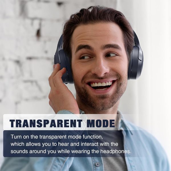 RUNOLIM Hybrid Active Noise Cancelling Headphones, 65H Playtime, Built-in - Image 7