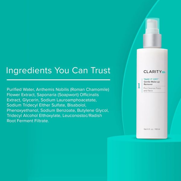 ClarityRx Take It Off Gentle Face & Eye Makeup Remover, Natural Plant-Based - Image 7