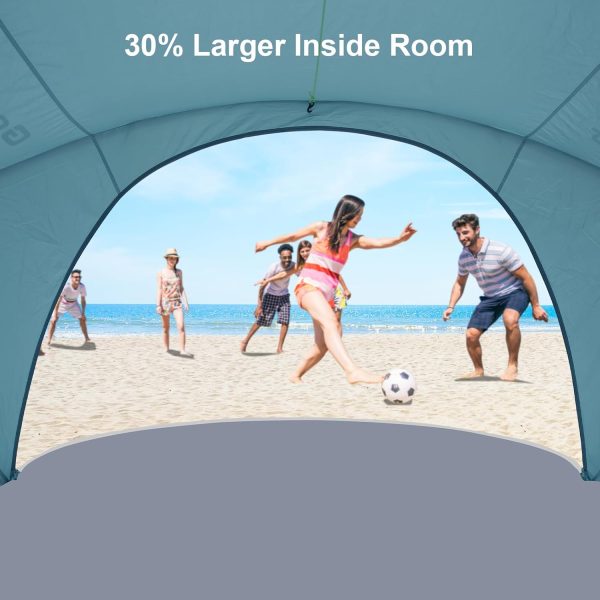 Gorich Beach Tent Sun Shelter with UPF50+ UV Protection for 3-4 Person, - Image 2