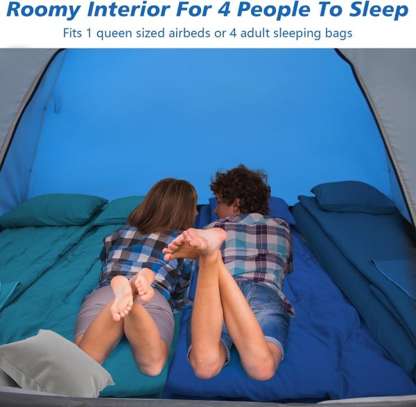 Pop up Tent for Camping, 3-4 Person Instant Pop up Tents, Pop-up Camping - Image 3