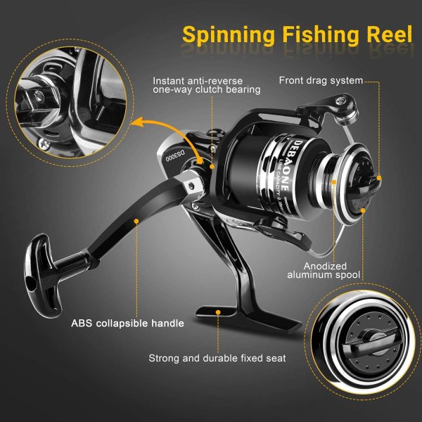Fishing Rod Kit, Carbon Fiber Telescopic Fishing Pole and Reel Combo with - Image 3