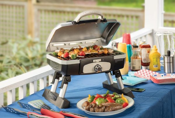 Cuisinart CGG-180TS Petit Gourmet Portable Tabletop Gas Grill, Stainless - Image 2