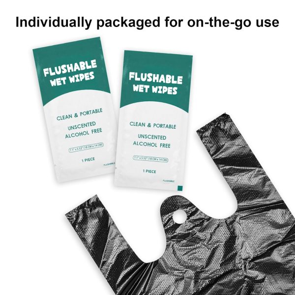 Sanitary Napkin Disposal Bags Disposable Flushable Wipes Set Bulk, - Image 4