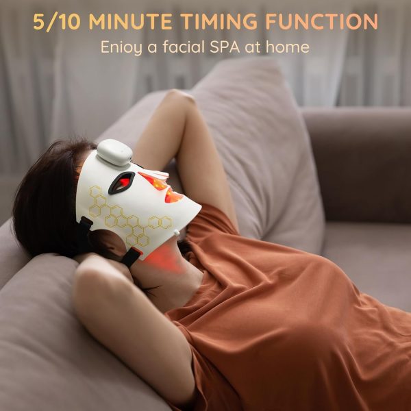 Red Light Therapy for Face, 7+1 Color Infrared Light 850nm Portable - Image 5