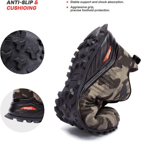 Kricely Men's Trail Running Shoes Fashion Walking Hiking Sneakers for Men - Image 5
