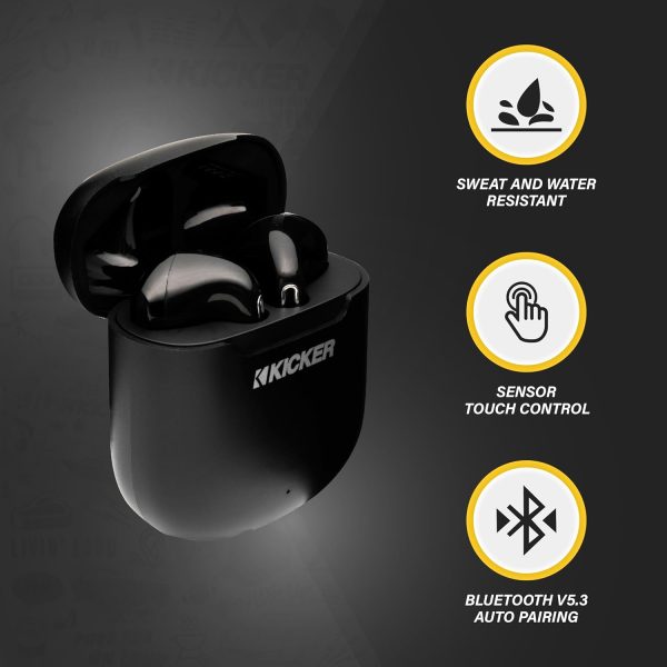 KICKER TWS1 True Wireless Earbuds, Bluetooth Earbuds with Microphone, - Image 4