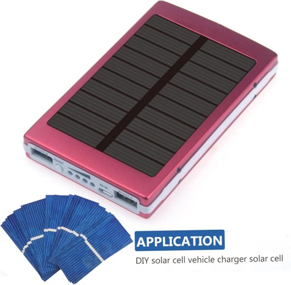100pcs Solar Cell Batteries Rechargeable Battery Heater Powered Powerbank - Image 8