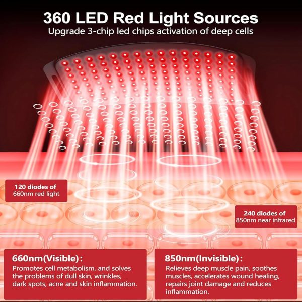 Red Light Therapy for Body, Portable Red Light Therapy Belt, Waist Back - Image 4
