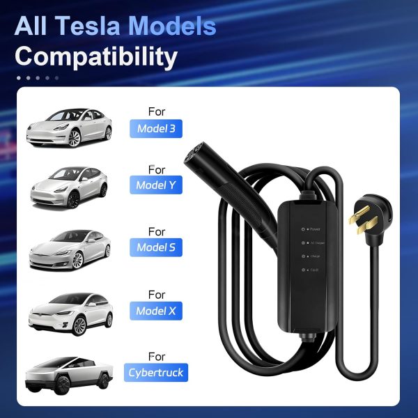 Podofo Tesla Level 2 EV Charger 32Amp 220V 240V Mobile Connector EV Charger - Image 5