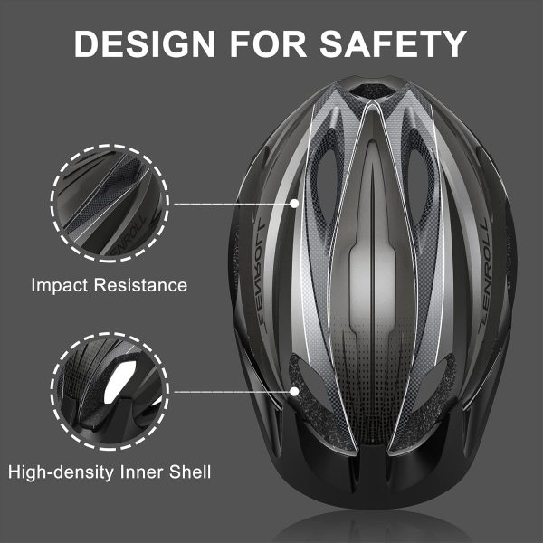 Adult Bike Helmet Bicycle Helmets for Men Women Cycling with Detachable - Image 2