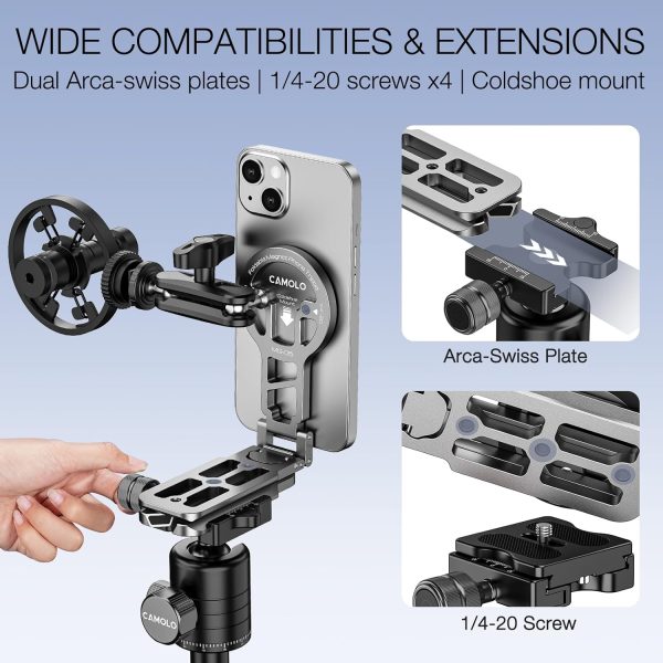 Magnetic Pocket Phone Tripod Foldable Compatible with Magsafe for iPhone - Image 3