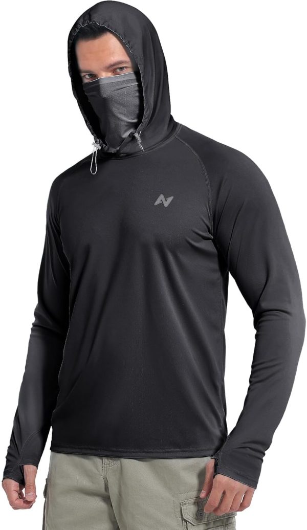 isnowood Sun Shirt UPF 50+ Men's Fishing Long Sleeve UV Protection Hoodie - Image 3