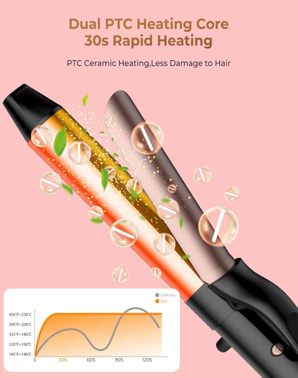 Rotating Curling Iron, Ukliss Hair Curler Automatic Rotating, 30s Rapid - Image 4