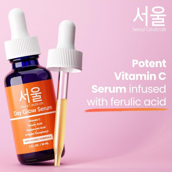 SeoulCeuticals Korean Skin Care 20% Vitamin C Hyaluronic Acid Serum + CE - Image 3