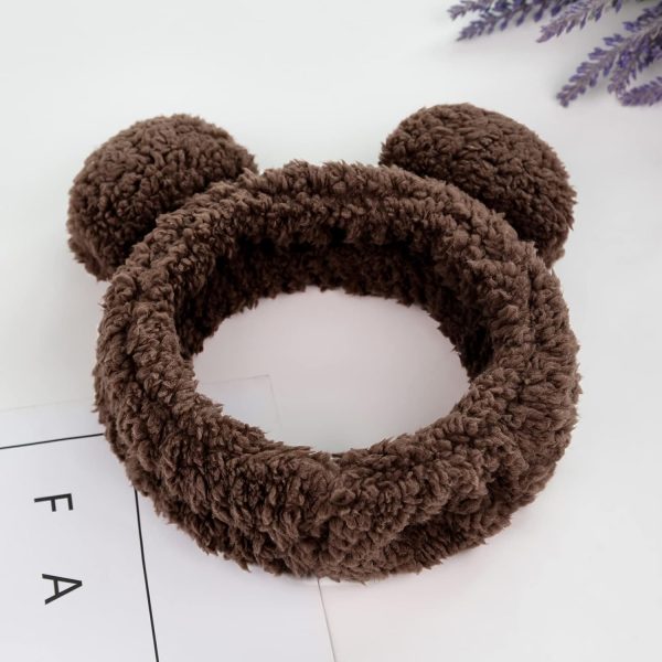 Huachi Spa Headbands for Women Girls Face Washing Makeup Cute Bear Ears - Image 3