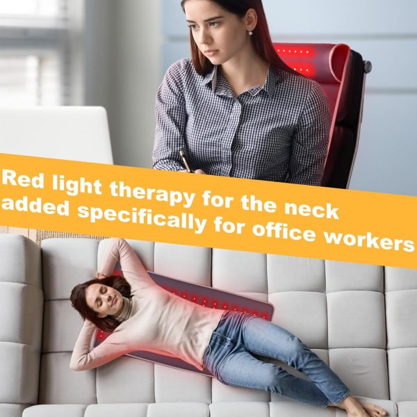New Leather Red Light Therapy Mat with Neck Support, Dual-Wavelength for - Image 6