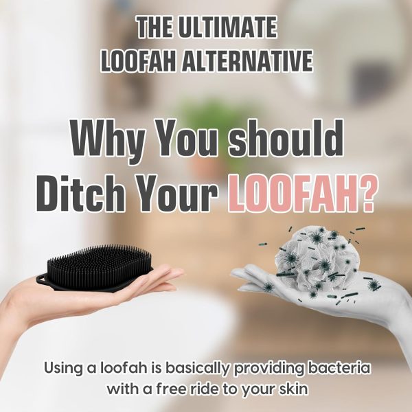 Silicone Body Scrubber - Exfoliating Body Scrubber for Men and Women, Soft - Image 3