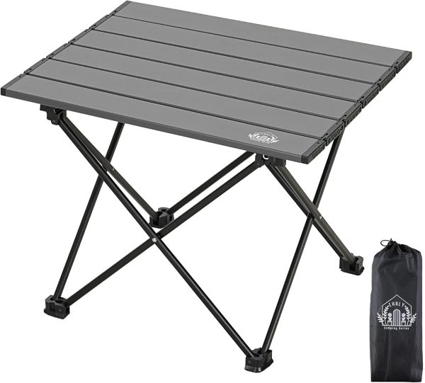 Portable Folding Camping Table, Small Compact Aluminum Beach Picnic Table, - Image 4