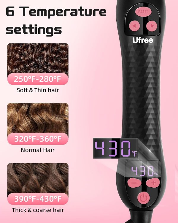 Ufree Rotating Curling Iron 1 Inch, Curling Wand, Automatic Hair Curler - Image 3