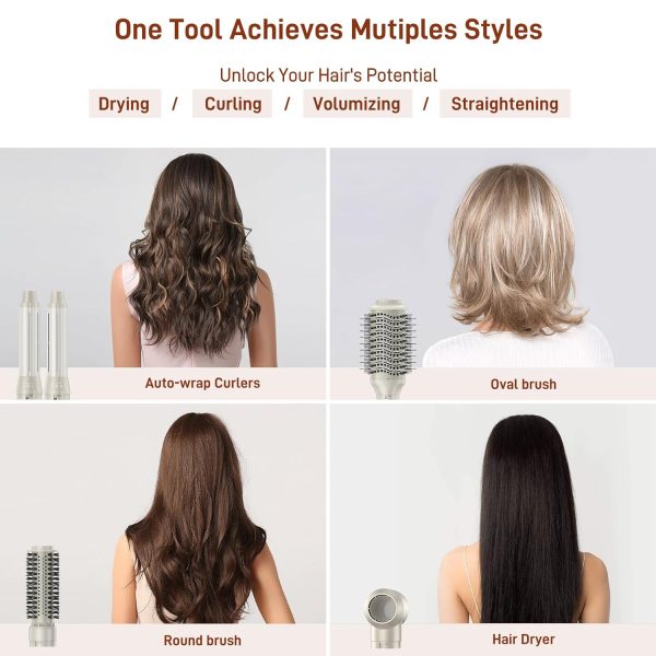 5 in 1 Hair Air Styler - Rotating Hair Dryer Brush 110000 RPM for Fast - Image 2