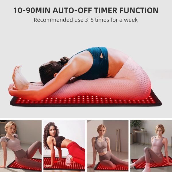 Red Infrared Light Therapy Mat for Body, 31.75" x 11.5" Red Light Pad - Image 6