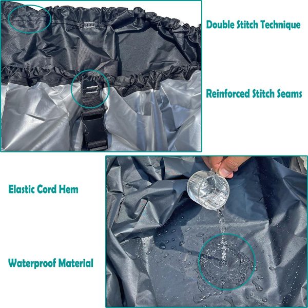 Kayak Cover, 420D Waterproof Dustproof UV Protection Kayak Covers for - Image 5