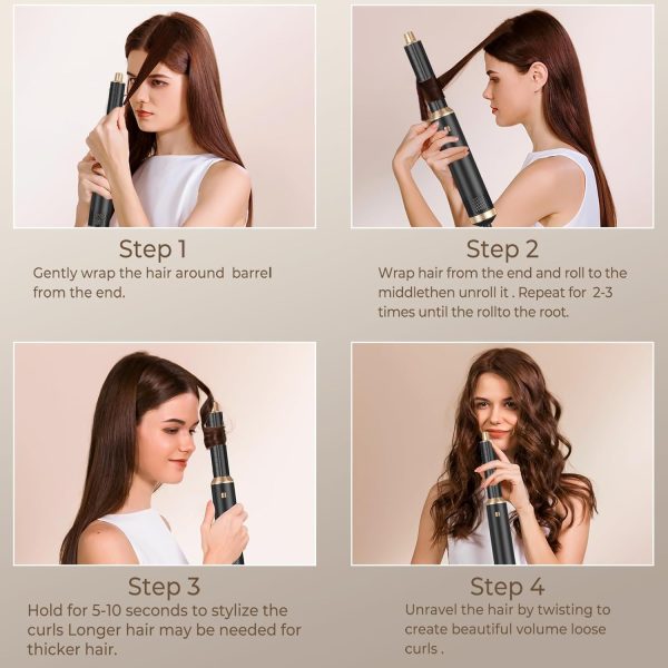 Blow Dryer Brush, Hair Dryer Brush Air Curler Air Curling Wrap Styler, - Image 9