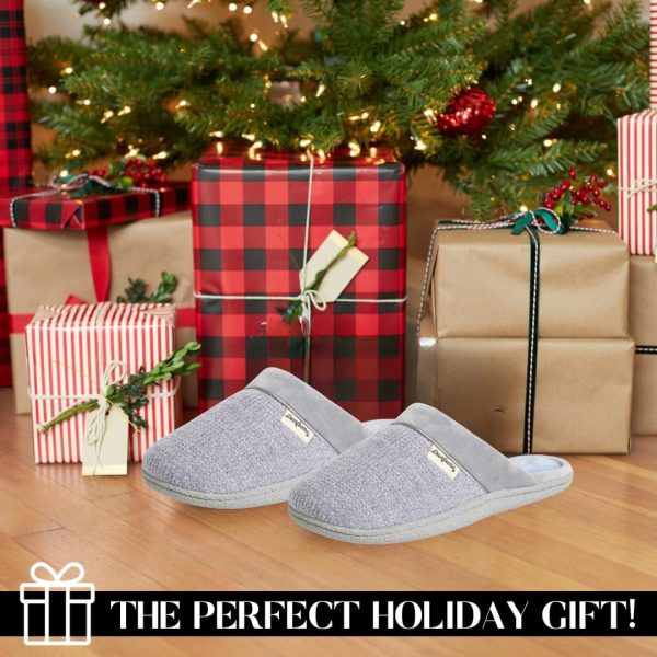 Dearfoams Women's Slip On Memory Foam Comfort Samatha Scuff House Slipper - Image 6