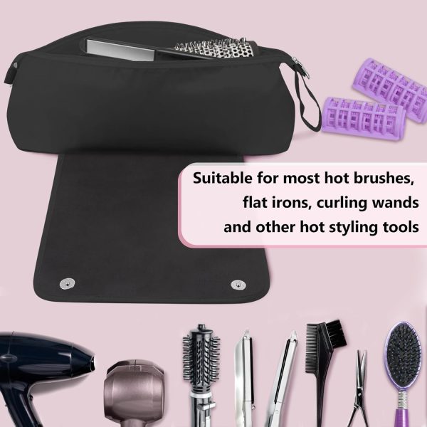 Large Hair Tools Travel Bag with Heat Resistant Mat for Straighteners, - Image 4