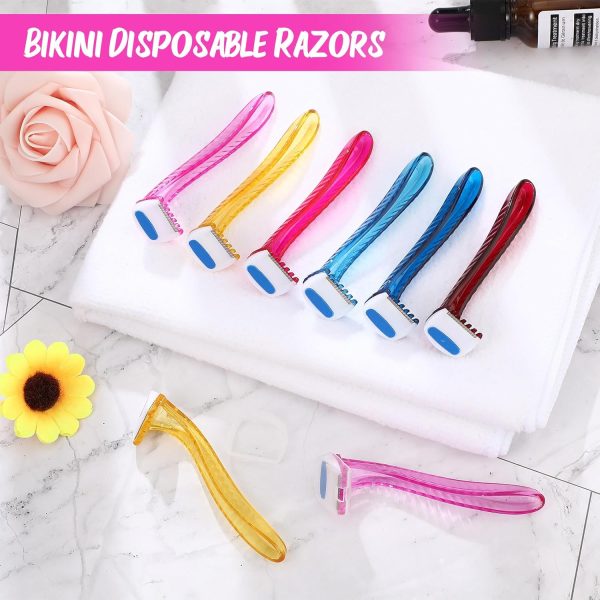Honoson 16 Pieces T Type Bikini Disposable Razors for Women Durable Travel - Image 5