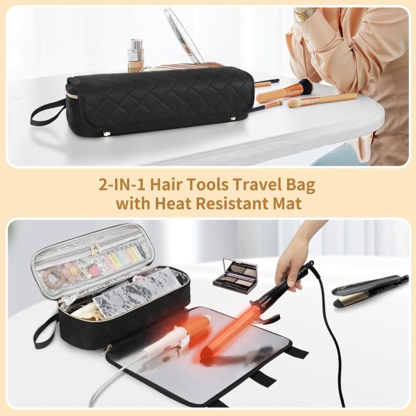 Hair Tools Travel Bag with Removable Heat Resistant Mat, 2-in-1 Design - Image 2