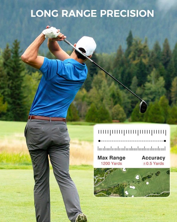 Golf Rangefinder with Slope - 1200 Yards Laser Range Finder with Flag Pole - Image 3