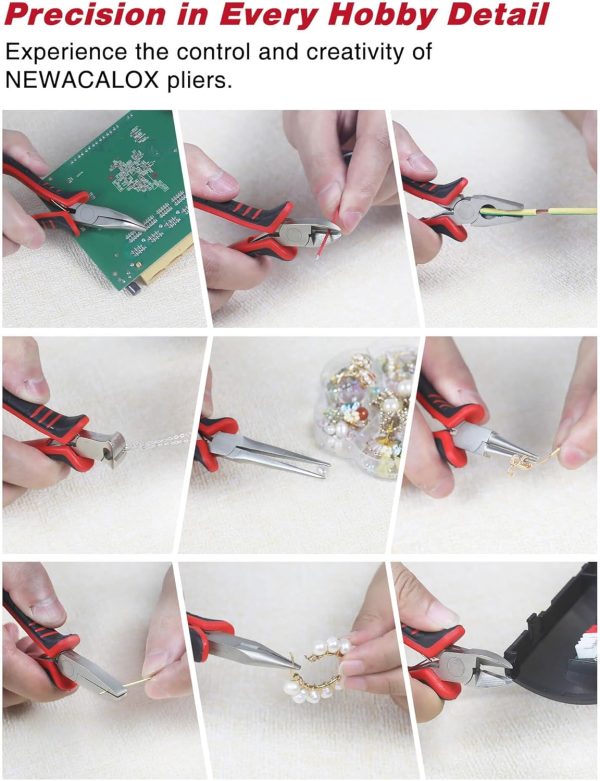 Jewelry Pliers Sets Jewelers Making Tools Kit, Professional 8 piece Mini - Image 7