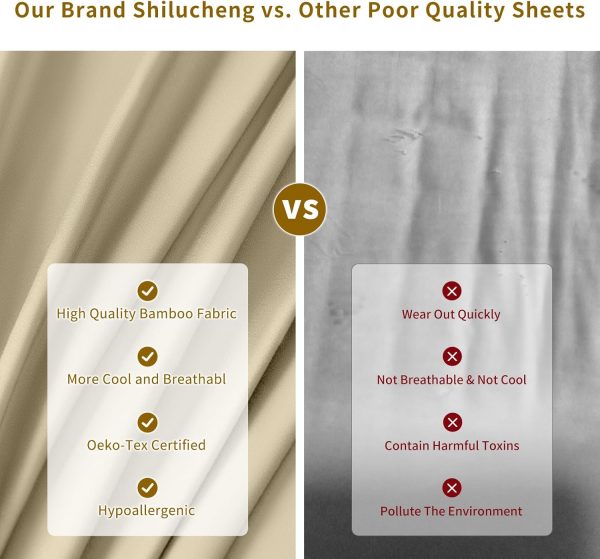 Shilucheng 6 Piece Queen Sheet Sets, Cooling Sheets, Blend Rayon Derived - Image 8