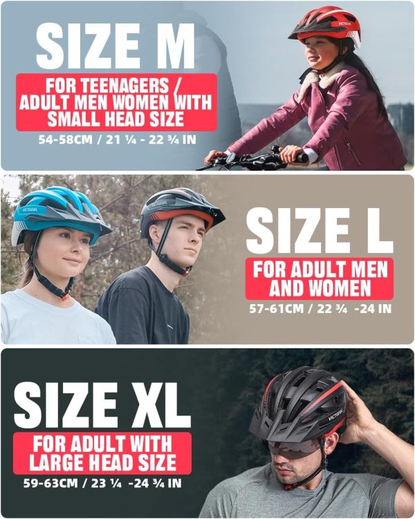 VICTGOAL Bike Helmet for Men Women with Led Light Detachable Magnetic - Image 6
