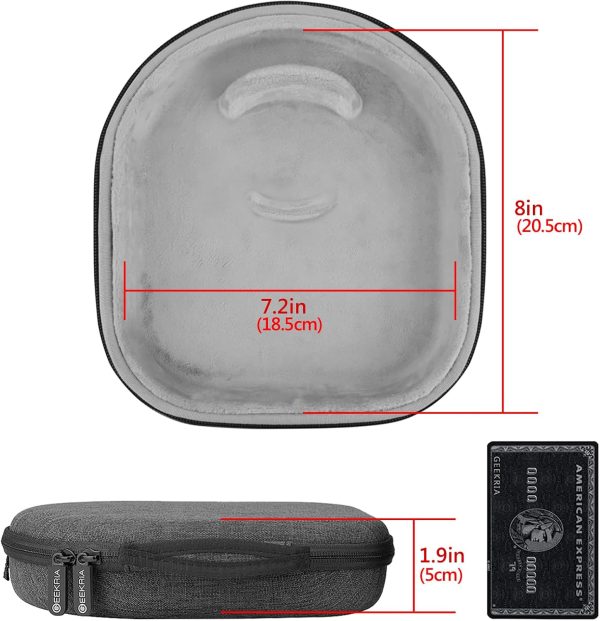 Geekria Shield Headphones Case for Lay Flat Over-Ear Headphones, - Image 4