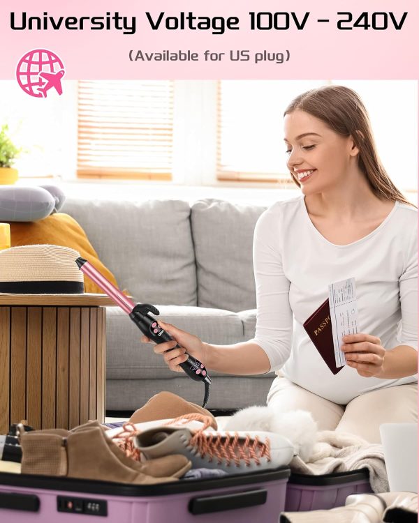 Ufree Rotating Curling Iron 1 Inch, Curling Wand, Automatic Hair Curler - Image 5