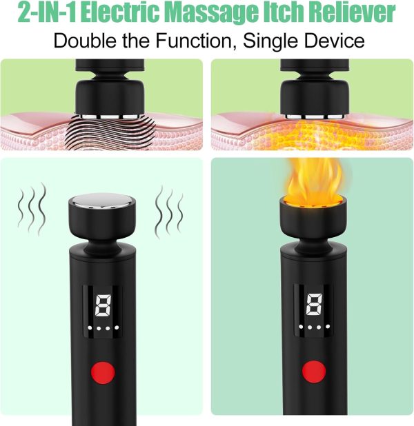 Electric Massage Itch Reliever,2-in-1 Itch Relief with USB Rechargeable 3 - Image 2