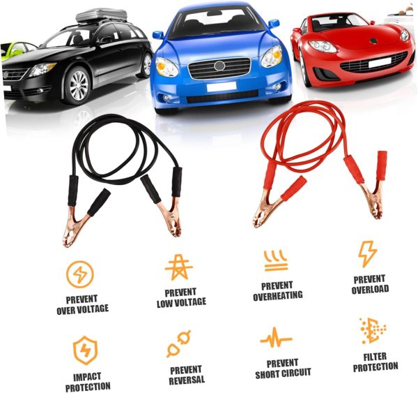 2pcs Car Hitch Portable Jumper Cables Jumper Cables Kit for Car Automotive - Image 7