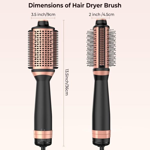 4 in 1 Hair Dryer Brush Blow Dryer + Hair Straightening Brush, 1000W 3 Temp - Image 8