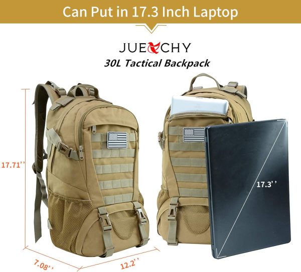 Jueachy Tactical Backpack for Men Hiking Day Pack Molle Military Rucksack - Image 4