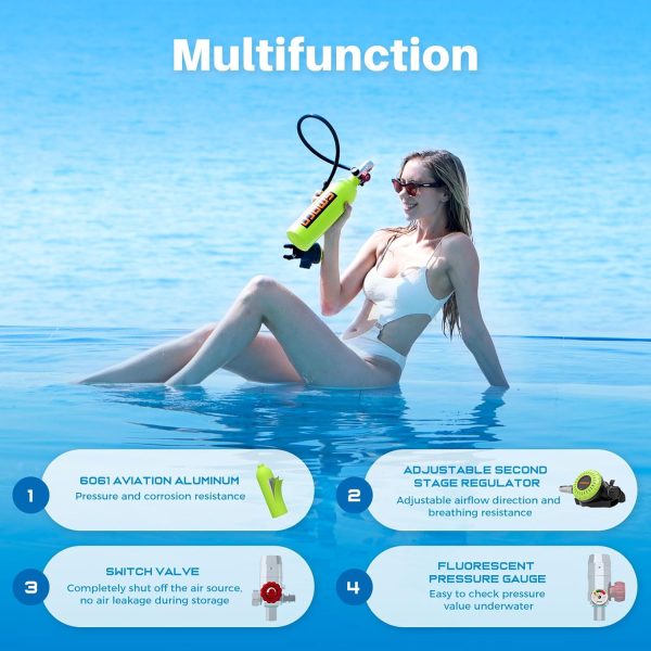 SMACO Scuba Tank Diving Gear for Diver 1L Mini Scuba Tank Small Diving - Image 4