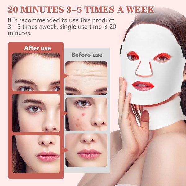 7 Colors Led Face Mask Light Therapy,Red Light Therapy for Face,Red Light - Image 6